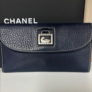 Listing # 22 Dooney & Bourke Midnight Blue Leather Clutch